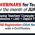FREE WEBINARS for Teachers in JUNE (Hosted by DepEd Ed Tech Unit)