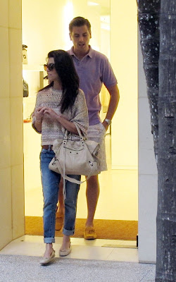 Kourtney Kardashian and Scott Disick at the Bal Harbour shops on Miami Beach