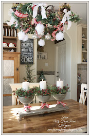 French Farmhouse- Christmas- Kitchen -table -centerpiece- French Country-From My Front Porch To Yours