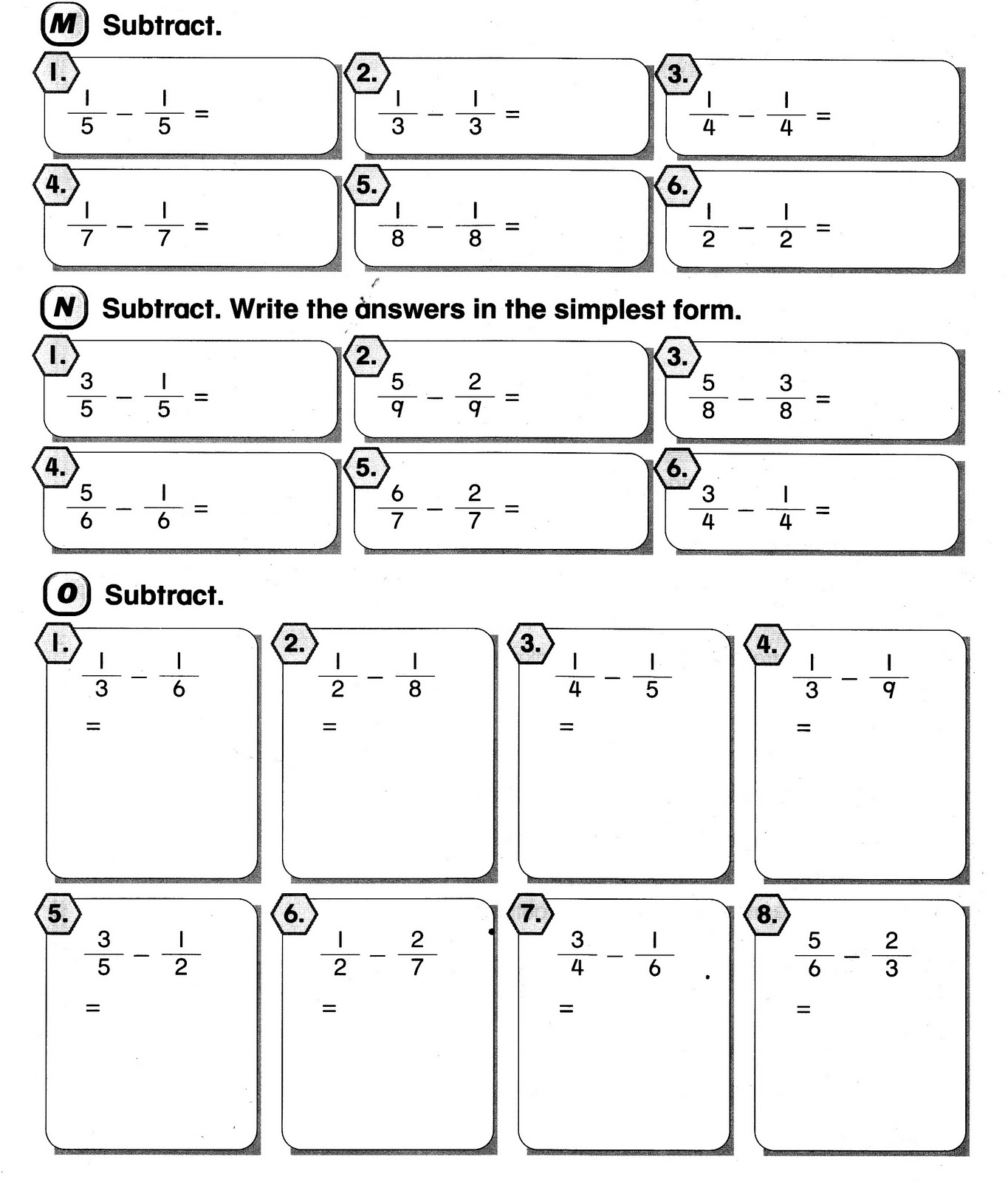 Keseronokan Matematik: Worksheets