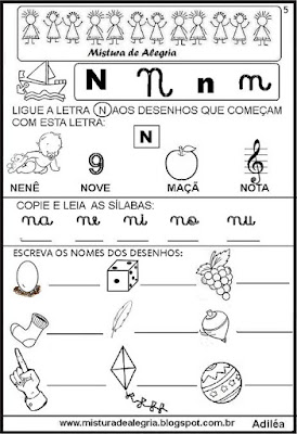 Livro famílias silábicas-letra N