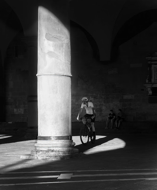 Cyclist Bergamo, Italy