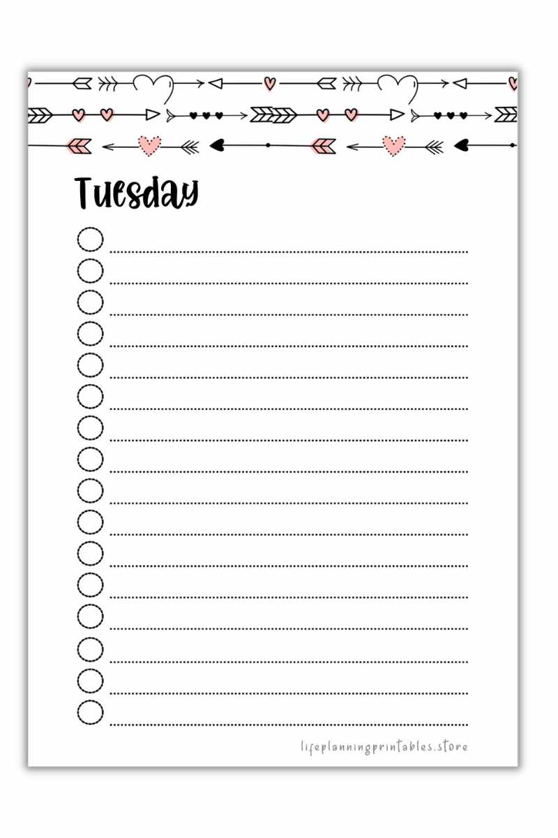 This Tuesday checklist pdf can help organize and boost your day. Grab the Daily Checklist Planner now.