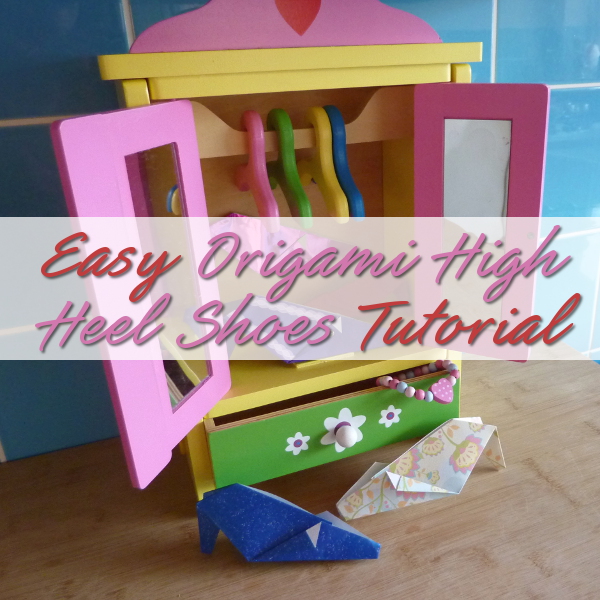 Easy Origami High Heel Shoes Instructions and Step by Step Photo Tutorial by CraftyMarie