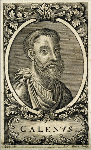 18th century engraving of Galen by Georg Busch