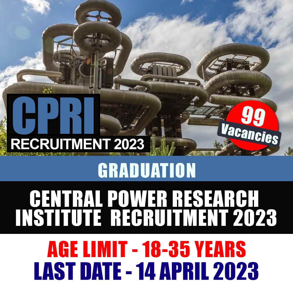 CPRI Recruitment 2023 | Latest Central Government Jobs | 99 Vacancies