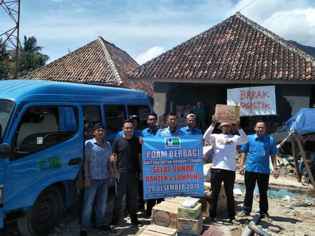 PDAM Way Rilau Bandar Lampung Peduli Korban Bencana Gelombang Tsunami