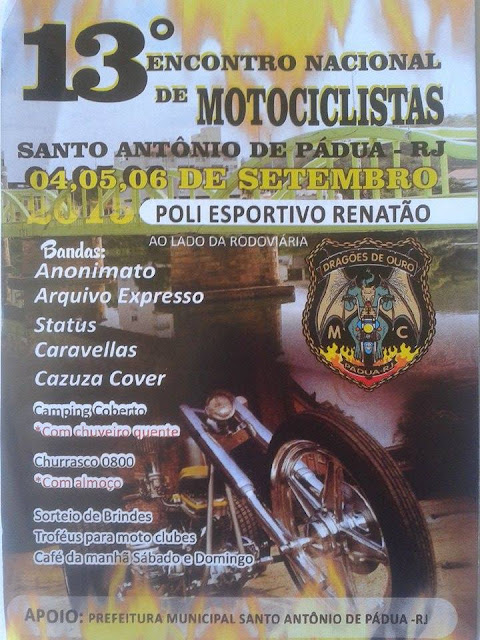 13º Encontro Nacional de Motociclistas de Santo Antônio de Pádua