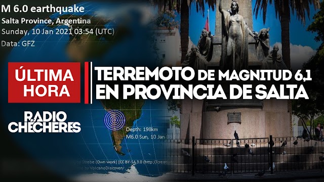 Terremoto de magnitud 6,1 sacude la provincia de Salta, noroeste de #Argentina
