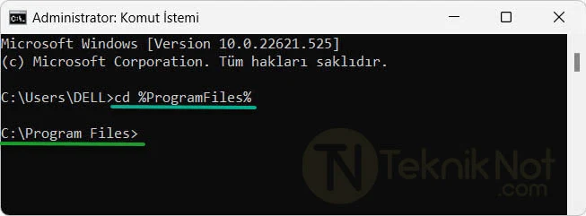 Windows Ortam Yolu Değişkenleri