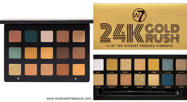 Natasha Denona Gold vs  W7 24K Gold Rush Pressed Pigment