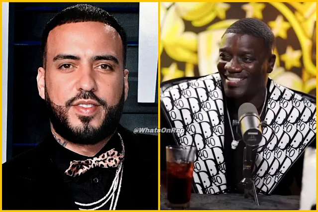 Image of French Montana and Akon discussing the Dior jacket on Drink Champs.