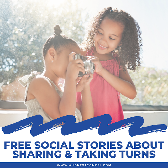 Free social stories about sharing and taking turns - includes printable and video social story options