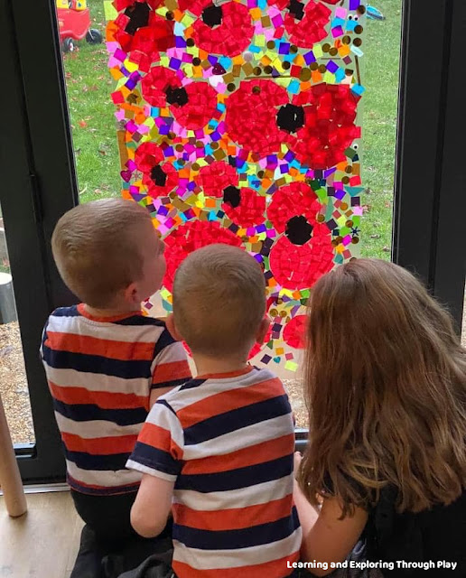 Poppy Stained Glass Art Remembrance Day Poppy Activities for Kids