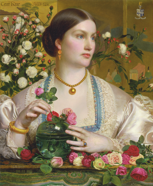 Victorian painting,roses, Sandys