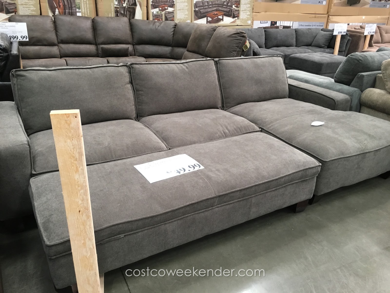 Chaise Sectional Sofa with Storage Ottoman  Costco Weekender