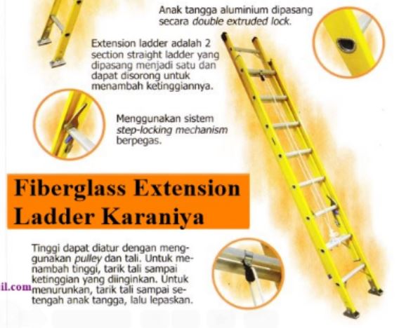 Tangga Extension Ladder Fiberglass 6-11m