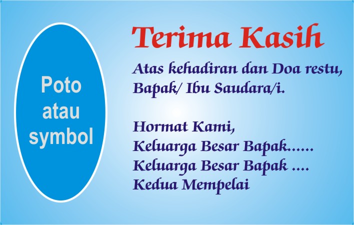 Ucapan terima kasih pernikahan Harga Murah