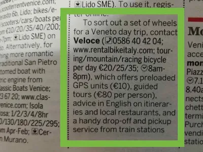 bike rental italy review Lonely Planet