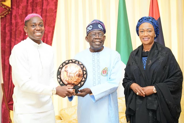 State House Press Release: President Tinubu Salutes Excellence of Nigerian Women as He hosts Super Falcons Star Asisat Oshoala