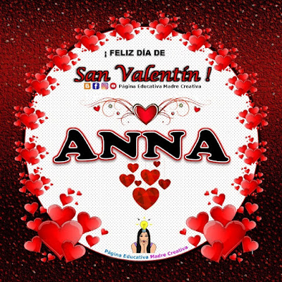 Feliz Día de San Valentín - Nombre Anna