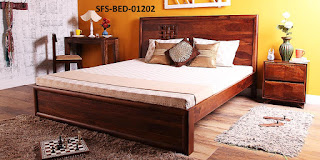 Beautiful wooden bed