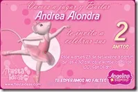 invitacion de angelina ballerina para fiesta