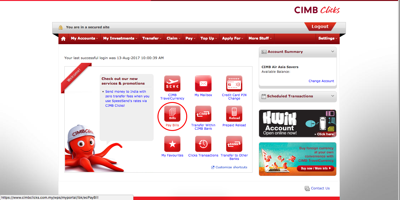 How To Pay Bills With Cimb Clicks Miracikcit