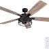 Honeywell Ceiling Fans 50614-01 Carnegie Ceiling Fan, 52", Matte Black
