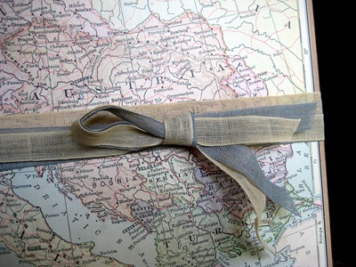 Vintage French linen seam binding