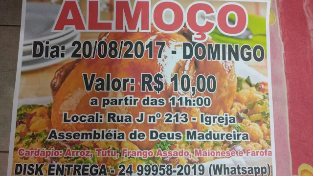 Almoço dos adolescentes da igreja do Açude