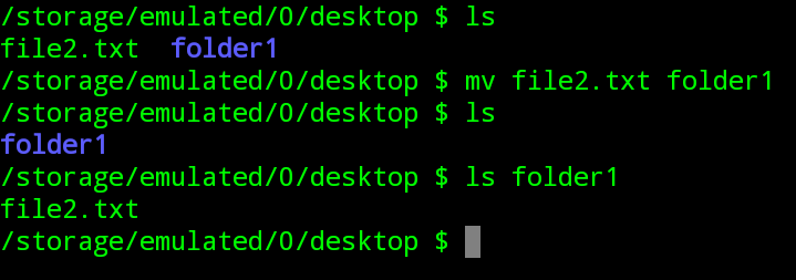 move a text files inside a folder