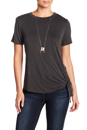 cinched side tee