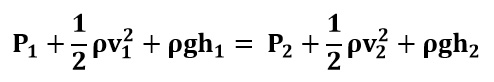 Ecuación de Bernoulli para el ejemplo 1