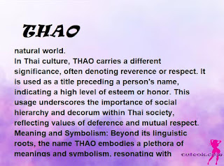▷ meaning of the name THAO