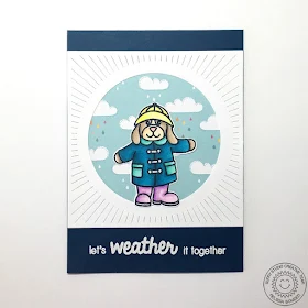 Sunny Studio: Let's Weather It Together Encouragement Card by Melissa Bowden (using Rain or Shine stamps & dies)