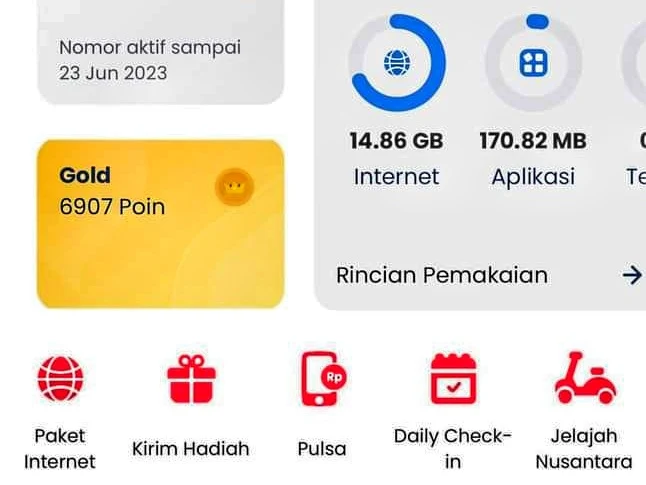 Gambar Bonus Poin Telkomsel di aplikasi MyTelkomsel