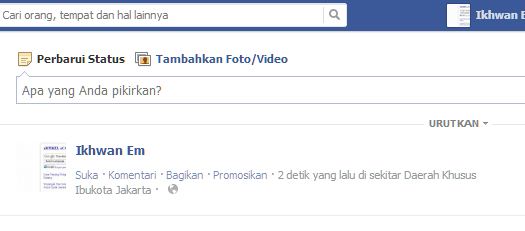 Belajar Blog: Cara Bikin Status Kosong Facebook