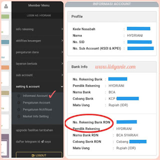informasi akun RDN ipot go