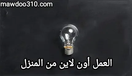 العمل أون لاين من المنزل