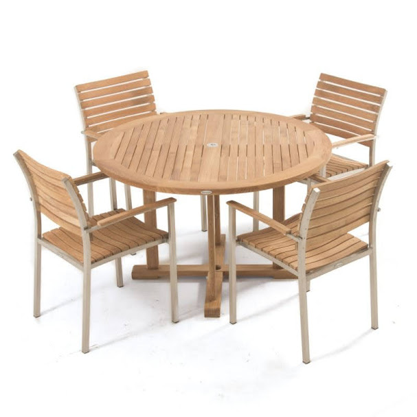  Teak garden set dining 4 chair outdoor furniture combine aluminium stainless made indonesia  ,teak furniture outdoor, garden furniture indonesia, trade wooden furniture indonesia, manufacture and export teak outdoor furniture indonesia, factory production teak furniture export moq 20ft container