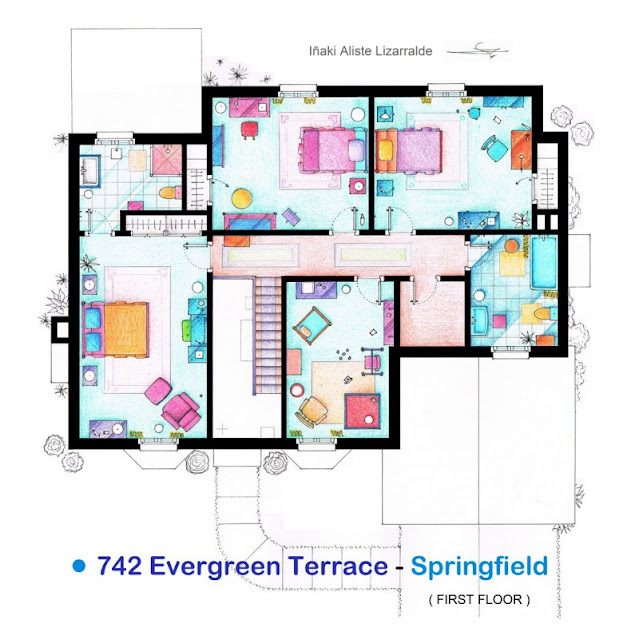 PLANOS DE LA CASA DE LOS SIMPSON