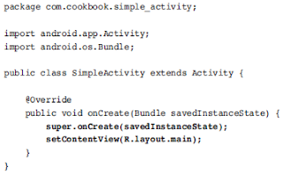 Simple Activity coding developer android