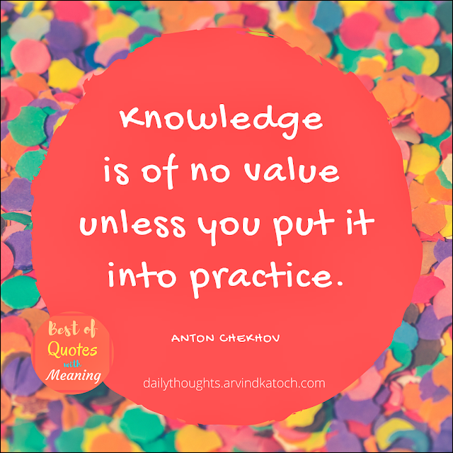 Daily Quote, Meaning, Knowledge, value,