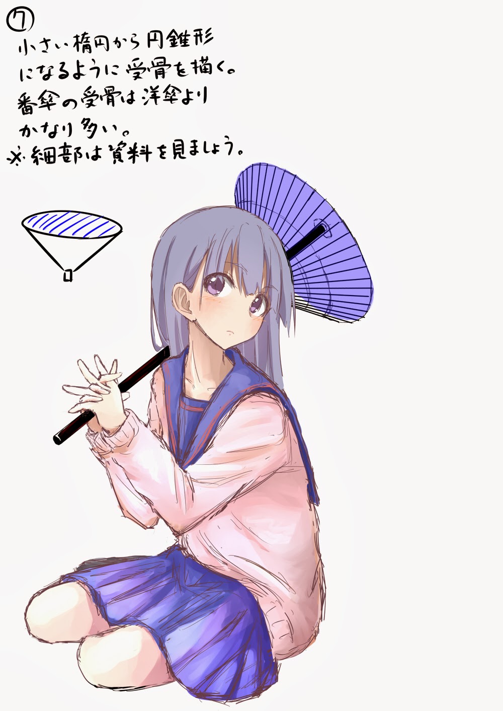 How To Art 自主練 傘の描き方 How To Art 自主練 傘の描き方
