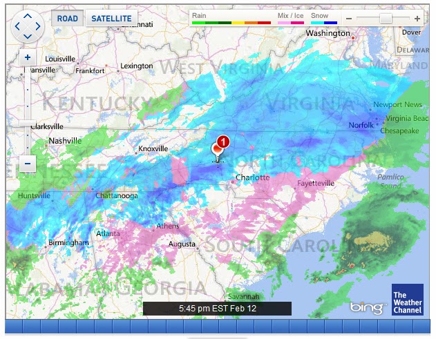 Blizzard - Hickory, North Carolina - February 12, 2014