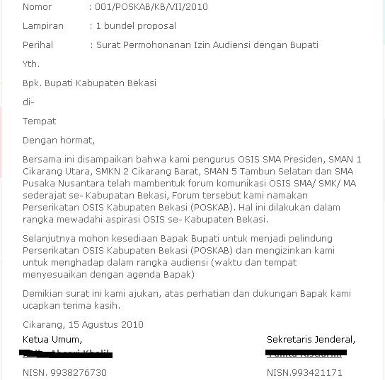 Contoh Surat Audiensi