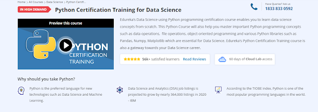 Python, Edureka, Development, Data Science