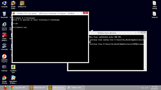 install turbo c++ in windows 8