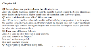 2nd Year Chemistry Chapter 3 Important short Questions